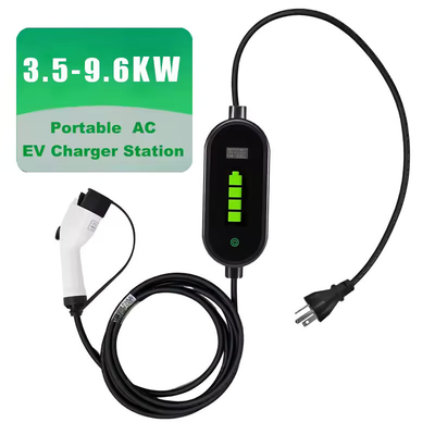 İyi bir fiyat. 3.5KW 9.6KW taşınabilir elektrikli araba pil şarj cihazı 16A 40A EVSE Sae J1772 Tip 1 çevrimiçi