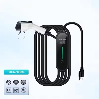 İyi bir fiyat. Ev Mobil Tip 2 Elektrikli Araba Ev Şarj cihazı 32A 7Kw 5m kablo ile isteğe bağlı çevrimiçi