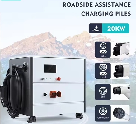 İyi bir fiyat. Taşınabilir IP54 20KW Hareketli EV Pil Şarj Aracı Acil Yol Kurtarımı İçin çevrimiçi