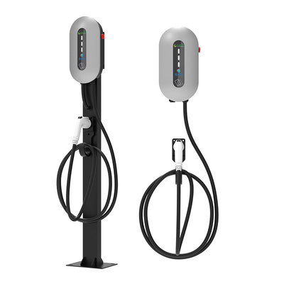 7KW/32A Gümüş Duvarlı / Sütunlu Elektrikli Araç Şarj Yığın Elektrikli Araç Şarj Yığıncısı