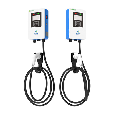 İyi bir fiyat. 7KW / 32A Mavi ve Beyaz Duvar Montajlı / Son Tip Tek Silahlı Elektrikli Araç Şarj Yığını çevrimiçi