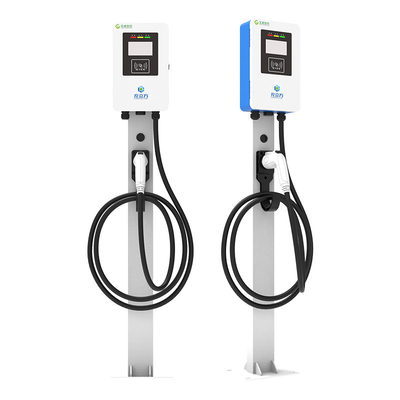 İyi bir fiyat. 7KW 11KW 21KW Mavi ve Beyaz Sütun / Yerde duran tek silahlı elektrikli araç AC şarj yığını çevrimiçi