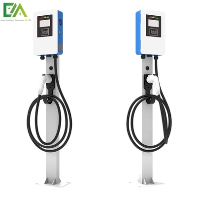 Tip 1 Tip 2 7KW 11KW 21KW Mavi ve Beyaz Sütun / Zemin Tipi Tek Silah Elektrikli Araç AC Şarj Yığını