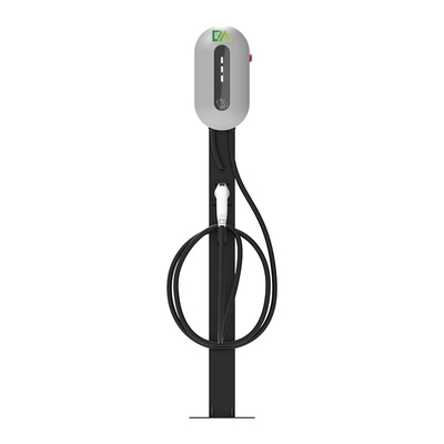 7KW 11KW 22KW Gümüş Sütun Tipi Tek Silahlı Elektrikli Araç AC Şarj Yığını