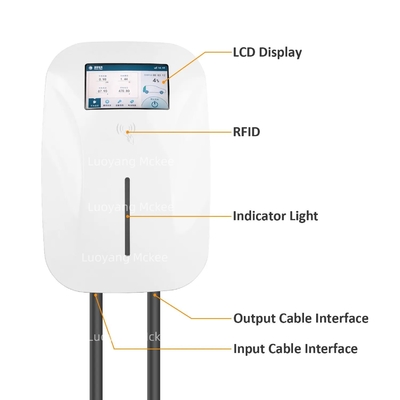 Tip 2 Duvar Kutusu 32A Elektrikli Yeni Enerji Araç Aksesuarları Hızlı Şarj Yığınları EV Şarj İstasyonu AC 22kw EV Şarj Yük Dengeci