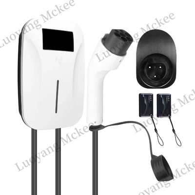 Yeni Gelen OCPP APP Kontrolü Geçmiş CE Sertifikası 230V/380V 32A 7KW 11KW 22KW DLB Fonksiyonlu 2 Tip AC EV Şarj Aracı
