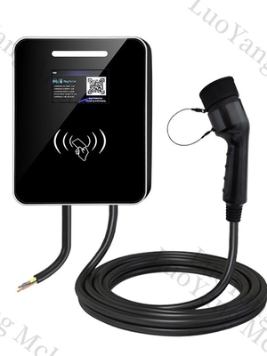 Taşınabilir 22Kw EV Duvar Şarj Aygıtı 7Kw 11Kw 16A 32A 32 Amp Tip 2 Seviye 2 Ev Elektrikli Araba Şarj İstasyonu Duvara monte edilmiş