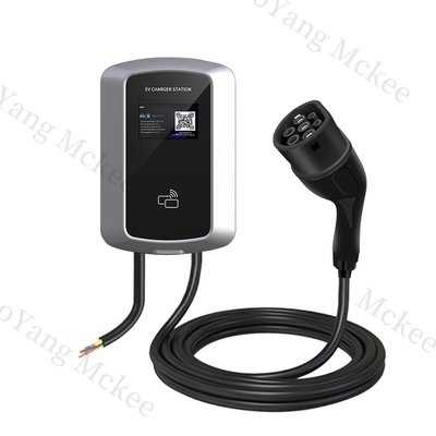 Ticari AC şarj cihazı 7KW Tip 2 EV Araç 14KW Akıllı Sesle Kontrol Edilen IP55 Güvenli EV şarj cihazı yük dengesi ile AC