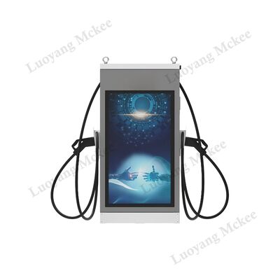 60kW HD 55 Inch Digital Signage Advertising Screen EV Charger Public Commercial Fast Charging Station for Business Parking Lot