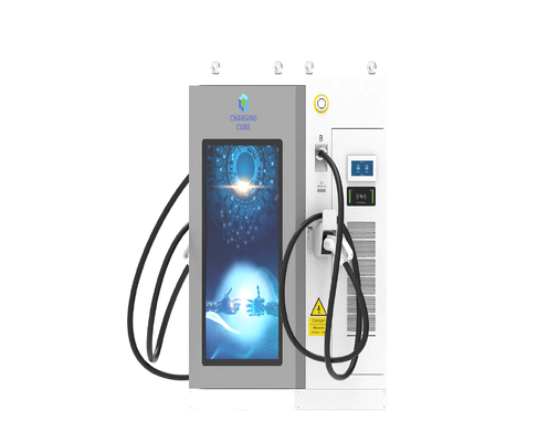 İyi bir fiyat. 4G Ethernet WIFI APP Reklam Ekran Serisi DC EV Şarj Aracı OCPP1.6J Hava soğutması IP54 10 inçlik dokunmatik ekran 120kW Hızlı şarj istasyonu Çevrimiçi
