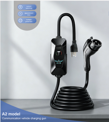İyi bir fiyat. IP54 Korumalı UL94 V0 Alev Geciktirici A2 AC Taşınabilir Araç Şarj Cihazı Type1 7.6KW 6A‑32A 85V‑265V Giriş 1.68 İnç LCD Ekranlı EV Şarj Cihazı Çevrimiçi