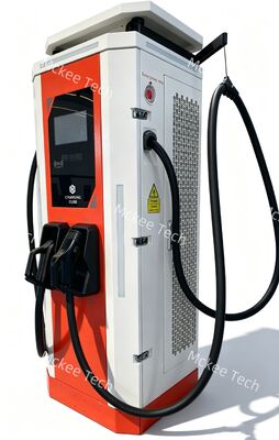 Ağır Hizmet Tipi Ticari Filo Endüstriyel Kamyon DC Hızlı Şarj İstasyonu White Dew Serisi 80KW Hava Soğutmalı IP54 OCPP1.6J 10 İnç Dokunmatik Ekranlı Elektrikli Araç Şarj Cihazı