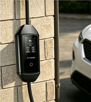 İyi bir fiyat. McKee Q2 Taşınabilir Tip 1 AC Elektrikli Araç Şarj Cihazı 1.92kW 6A - 16A 3.67 İnç LCD IP54 UL94 V0 85V - 265V Ev Dış Mekan Şarjı İçin Çevrimiçi