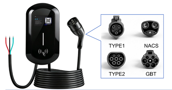 İyi bir fiyat. 7kW Tip 2 Taşınabilir AC EV Şarj cihazı 8A 32A Ayarlanabilir IP67 220V OCPP 1.6 5m Kablo 3.6kg EVSE Çevrimiçi