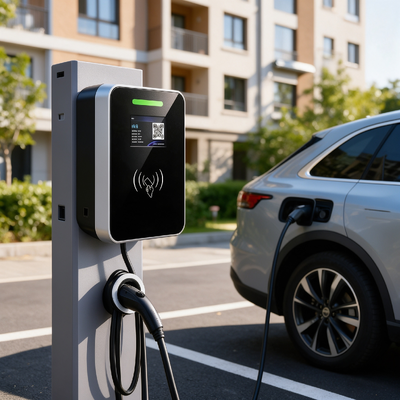 İyi bir fiyat. Duvara Sütun Montaj Kare Cam Klima Elektrikli Araç Şarj Cihazı ABD Tip1 11.5kW 48A 85V 265V IP54 5.64 İnç LCD Ekran Çoklu Sahne Konut Hafif Ticari Şarj İstasyonu Çevrimiçi