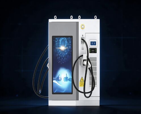 İyi bir fiyat. Büyük Ekran Reklamcılığı Ticari DC Şarj İstasyonu CLF DC 80 80kW DC EV Şarj Cihazı IP54 Hava Soğutmalı OCPP1.6J 55 İnç LCD Çoklu Konektör Desteği Çevrimiçi