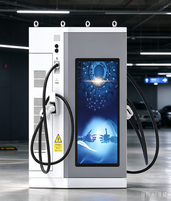 İyi bir fiyat. 60kW DC Elektrikli Araç Şarj Cihazı 55 inç LCD Reklam Ekranı Çift Ekran CCS1 CCS2 CHAdeMO GB/T Filo Deposu İçin Çevrimiçi