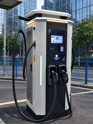 80kW DC Hızlı Elektrikli Araç Şarj Cihazı 200-1000V CCS1 CCS2 CHAdeMO GB/T IP54 OCPP 1.6J RFID Şarj İstasyonu