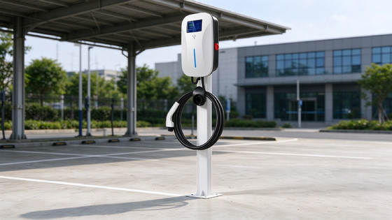 İyi bir fiyat. 44kW Tip 2 Dikili AC EV Şarj Cihazı Çift 32A Bağlantı Noktaları OCPP 1.6J Ethernet Filo Deposu Şarj Yığını Çevrimiçi