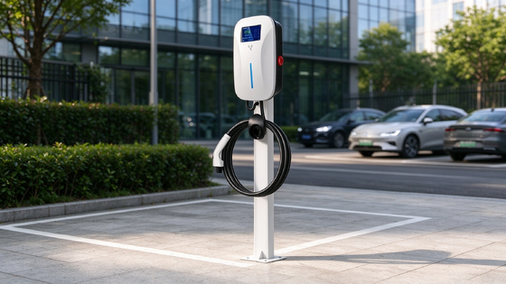 İyi bir fiyat. 22kW Tip 2 Dikili AC Elektrikli Araç Şarj Cihazı Çift Tabanca 32A OCPP 1.6J RFID VIN QR IP54 Ticari Şarj Yığını Çevrimiçi