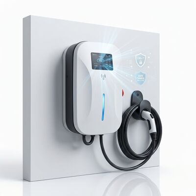 11kW Wall Mounted AC EV Charger Single Gun 4.3 Inch Touch Screen Bluetooth APP Control IP65 OCPP1.6J